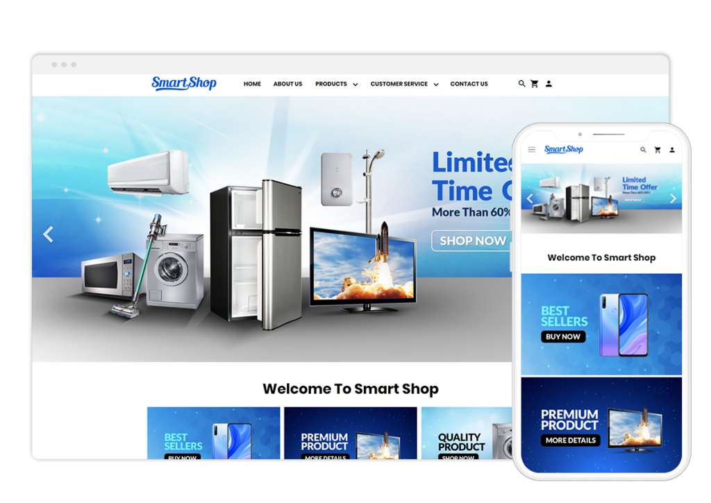 Smart shop webstore theme